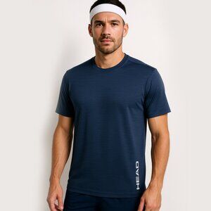 HEAD Men’s Navy Blue Athletic Performance T-Shirt - Size Medium